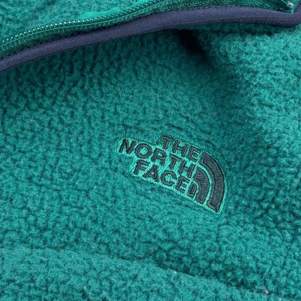 The North Face Jacket Men Large Green Blue Fleece Full Zip Hiking Outdoor Adult